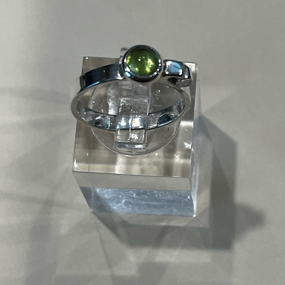 Sterling Designer Peridot Ring Size 6